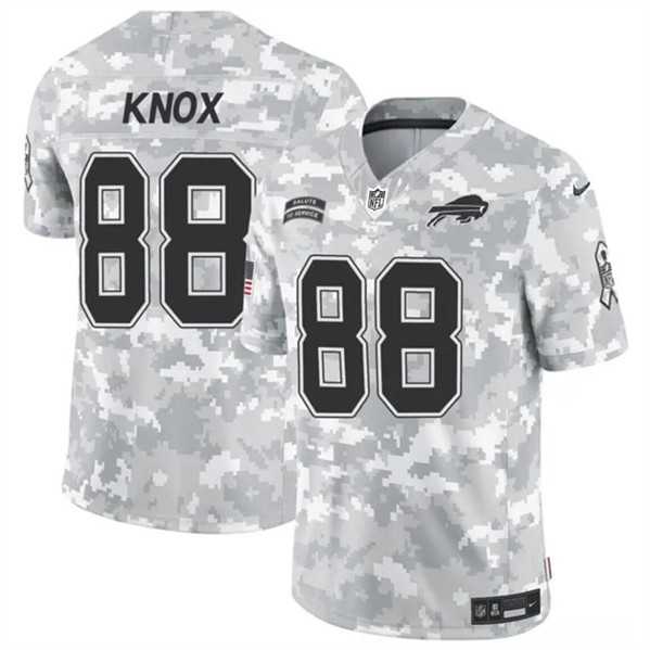 Men%27s Buffalo Bills #88 Dawson Knox 2024 F.U.S.E. Arctic Camo Salute to Service Limited Stitched Jersey Dzhi